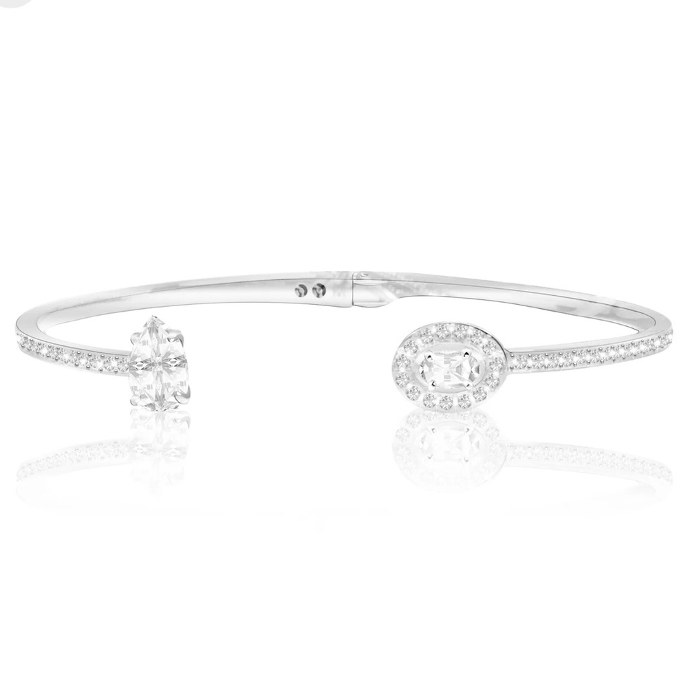 Swarovski attract crystal bangle white rhodium 5416190 NWT